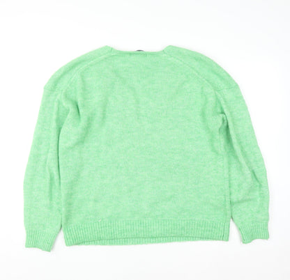 Womens UK Size S Mango Green Pullover Jumper