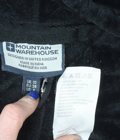 Womens UK Size 10 Mountain Warehouse Black Full Zip Hoodie
