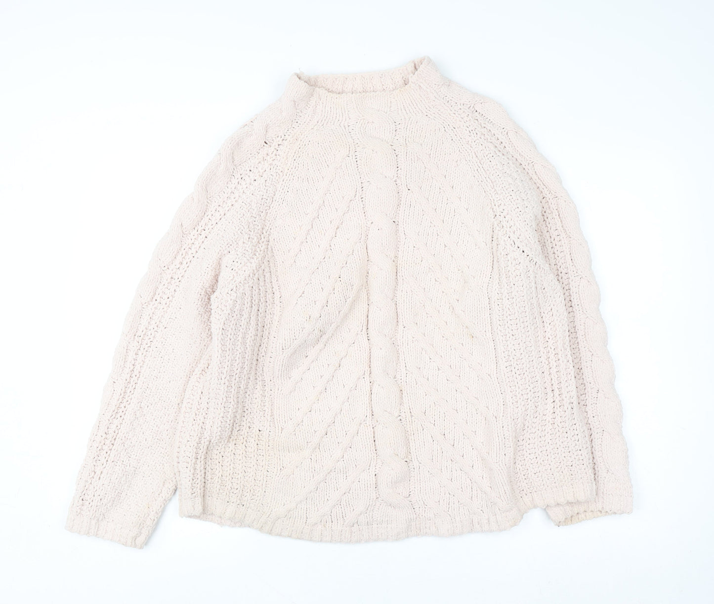 Womens UK Size L Marks and Spencer Beige Pullover Jumper