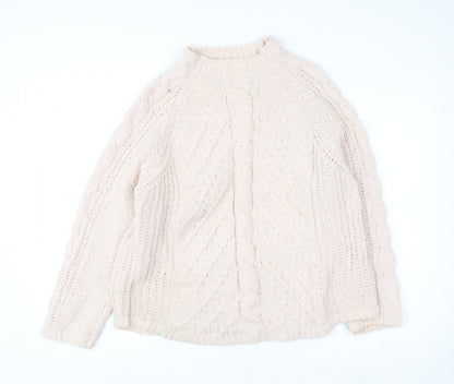 Womens UK Size L Marks and Spencer Beige Pullover Jumper