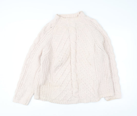 Womens UK Size L Marks and Spencer Beige Pullover Jumper