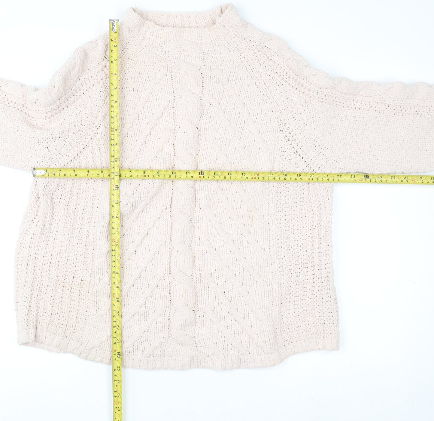 Womens UK Size L Marks and Spencer Beige Pullover Jumper