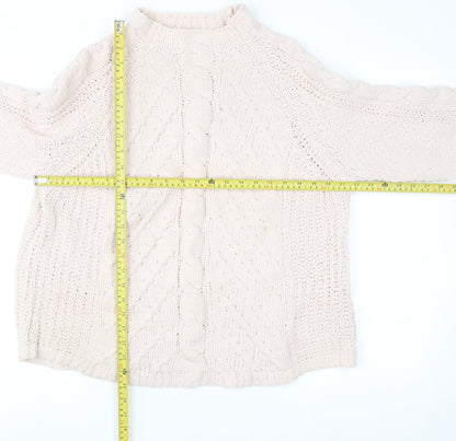 Womens UK Size L Marks and Spencer Beige Pullover Jumper