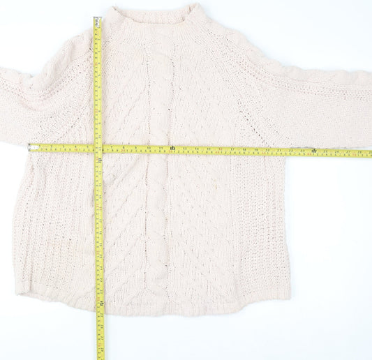 Womens UK Size L Marks and Spencer Beige Pullover Jumper
