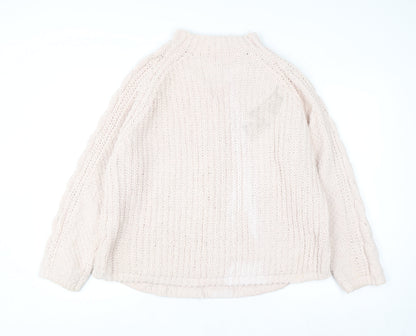 Womens UK Size L Marks and Spencer Beige Pullover Jumper
