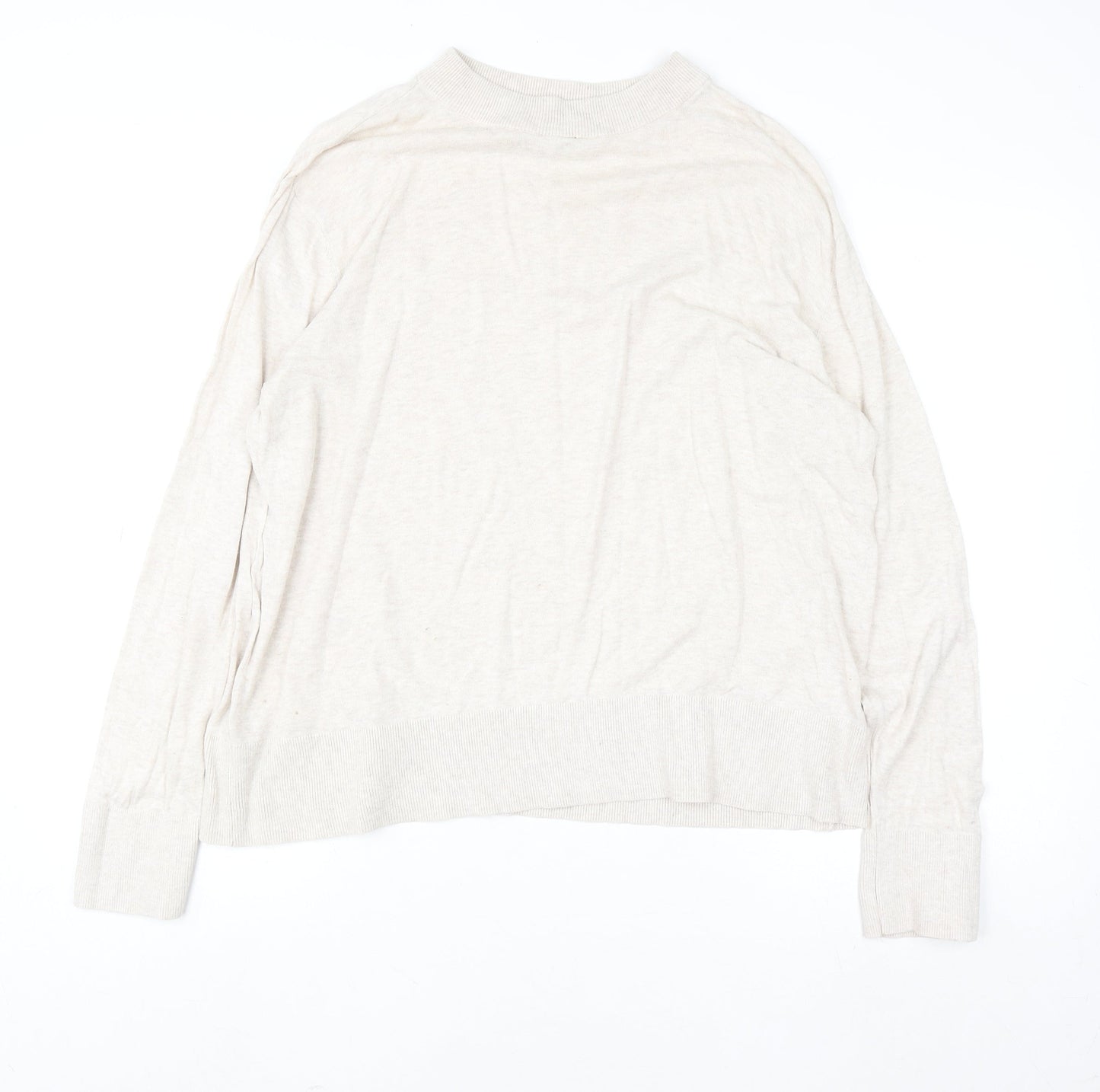 Womens UK Size L Monki Beige Pullover Jumper