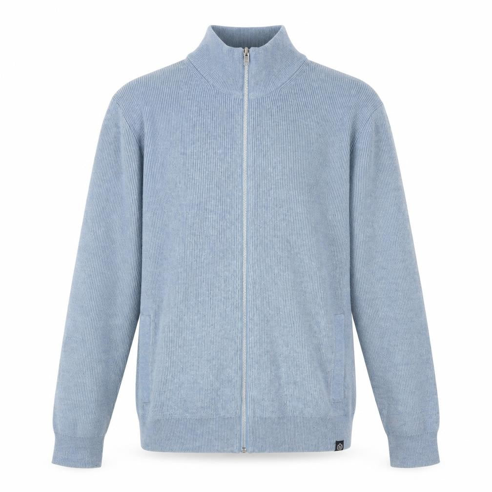 Mens UK Size M Marks and Spencer Blue Full Zip Jumper