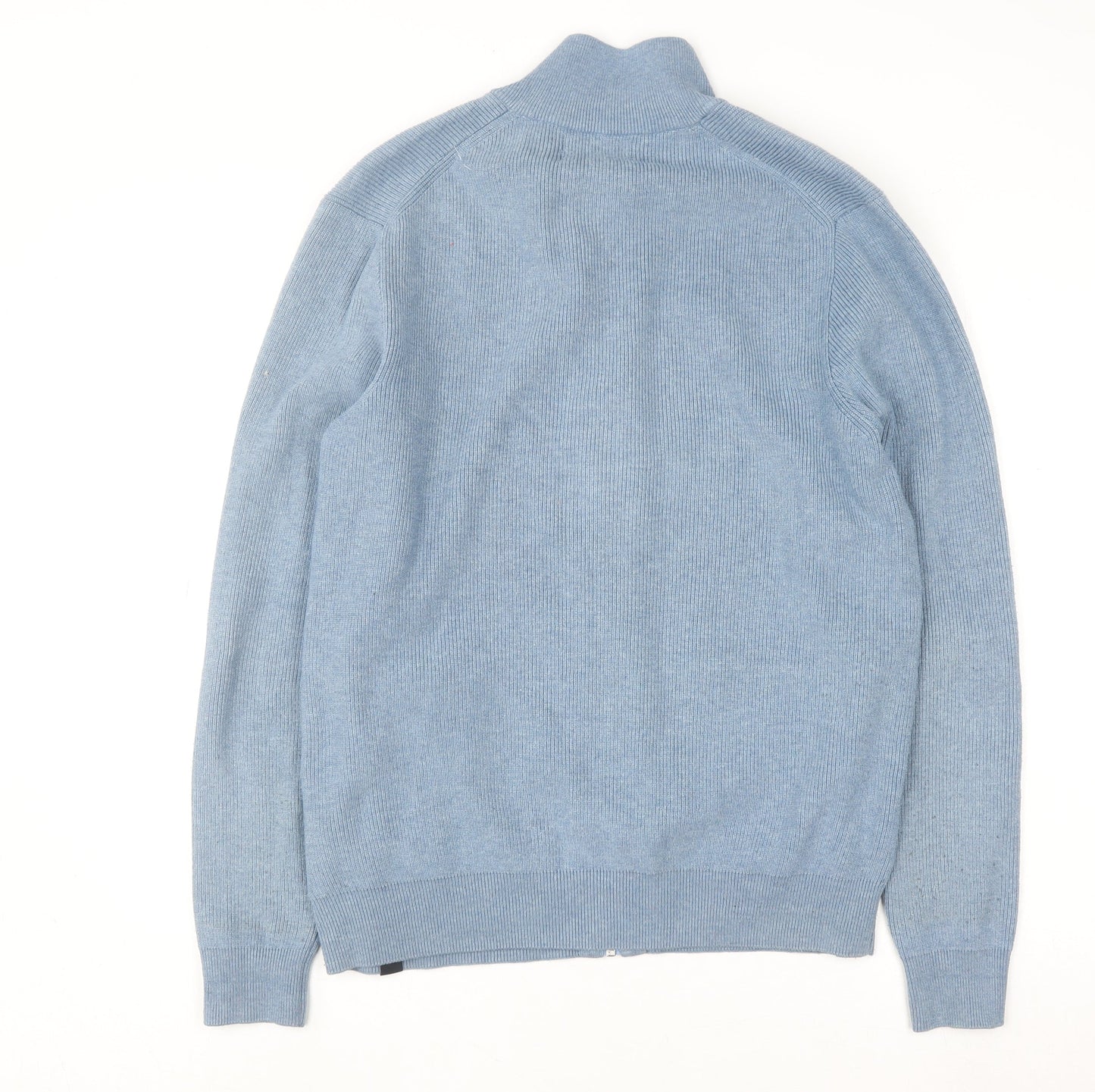 Mens UK Size M Marks and Spencer Blue Full Zip Jumper