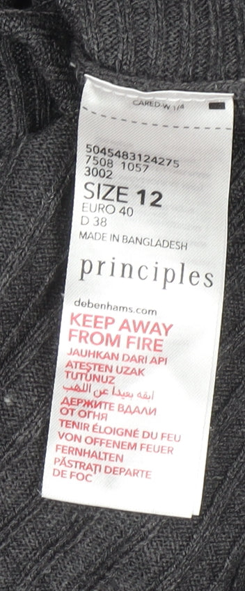 Womens UK Size 12 Principles Grey Pullover Jumper