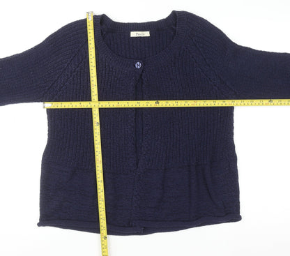 Womens UK Size L Precis Blue Cardigan Jumper