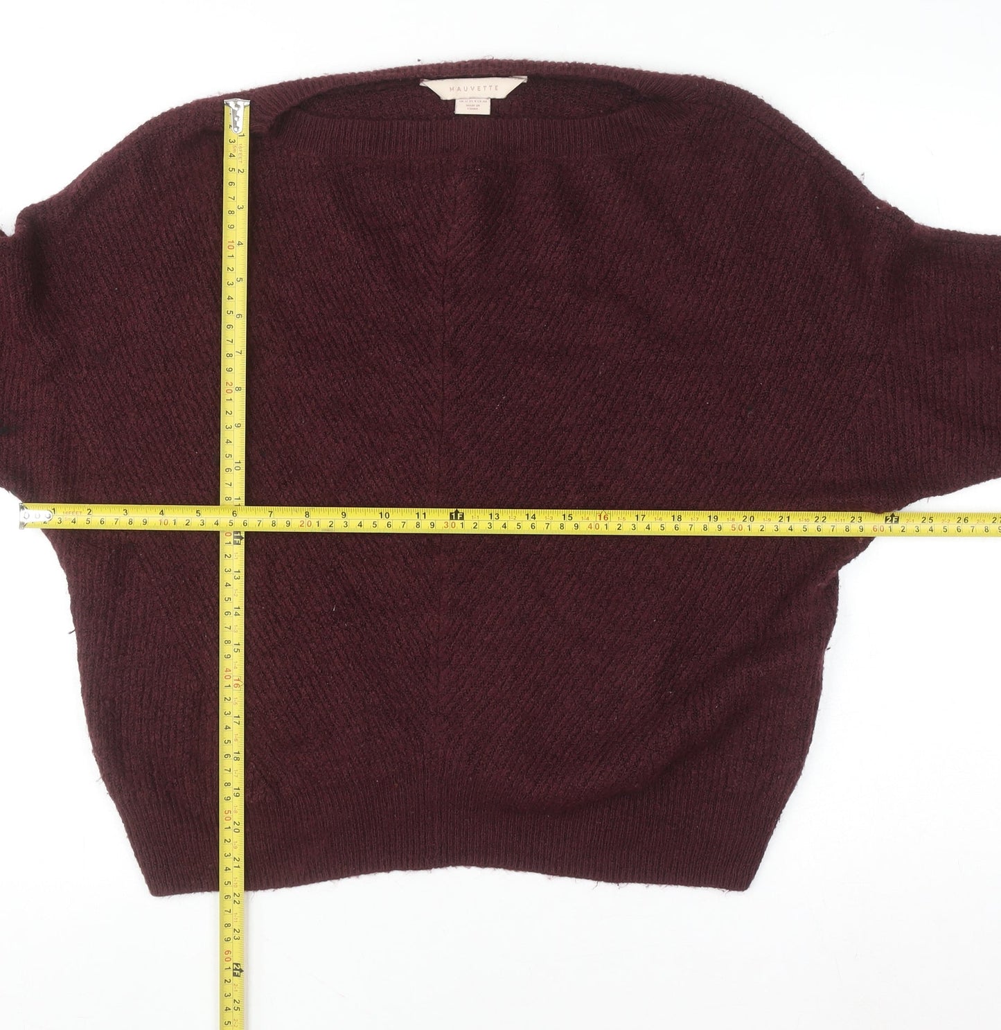 Womens UK Size 12 Mauvette Brown Pullover Jumper