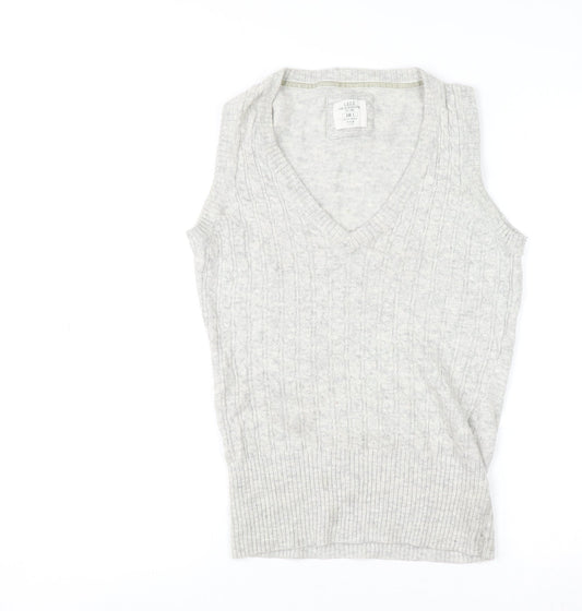 Womens UK Size 12 H&M Grey Vest Jumper