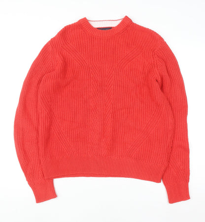 Womens UK Size M Marks and Spencer Red Pullover Jumper