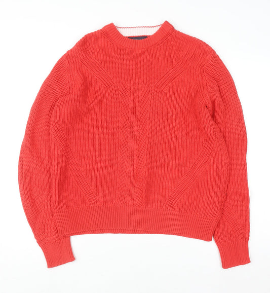Womens UK Size M Marks and Spencer Red Pullover Jumper