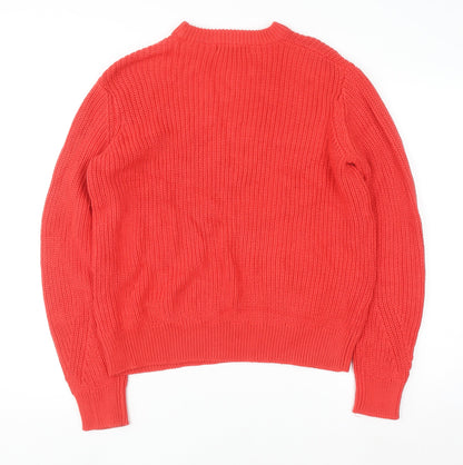 Womens UK Size M Marks and Spencer Red Pullover Jumper