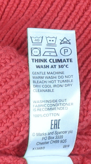Womens UK Size M Marks and Spencer Red Pullover Jumper