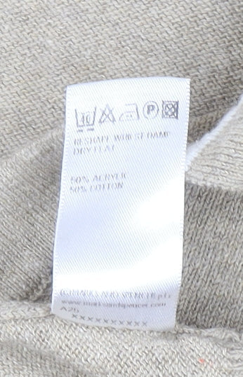 Womens UK Size M Marks and Spencer Beige Pullover Jumper