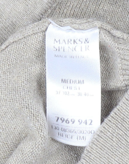 Womens UK Size M Marks and Spencer Beige Pullover Jumper