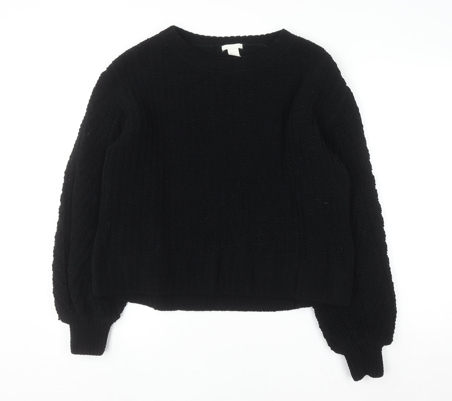 Womens UK Size 12 H&M Black Pullover Jumper