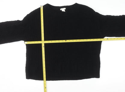 Womens UK Size 12 H&M Black Pullover Jumper
