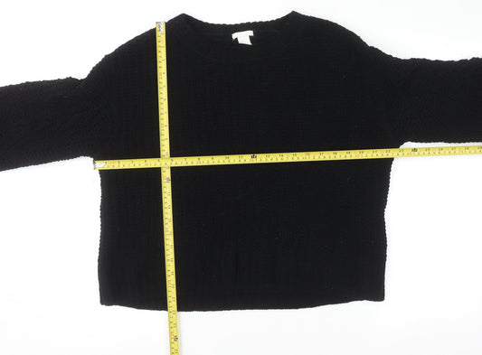 Womens UK Size 12 H&M Black Pullover Jumper