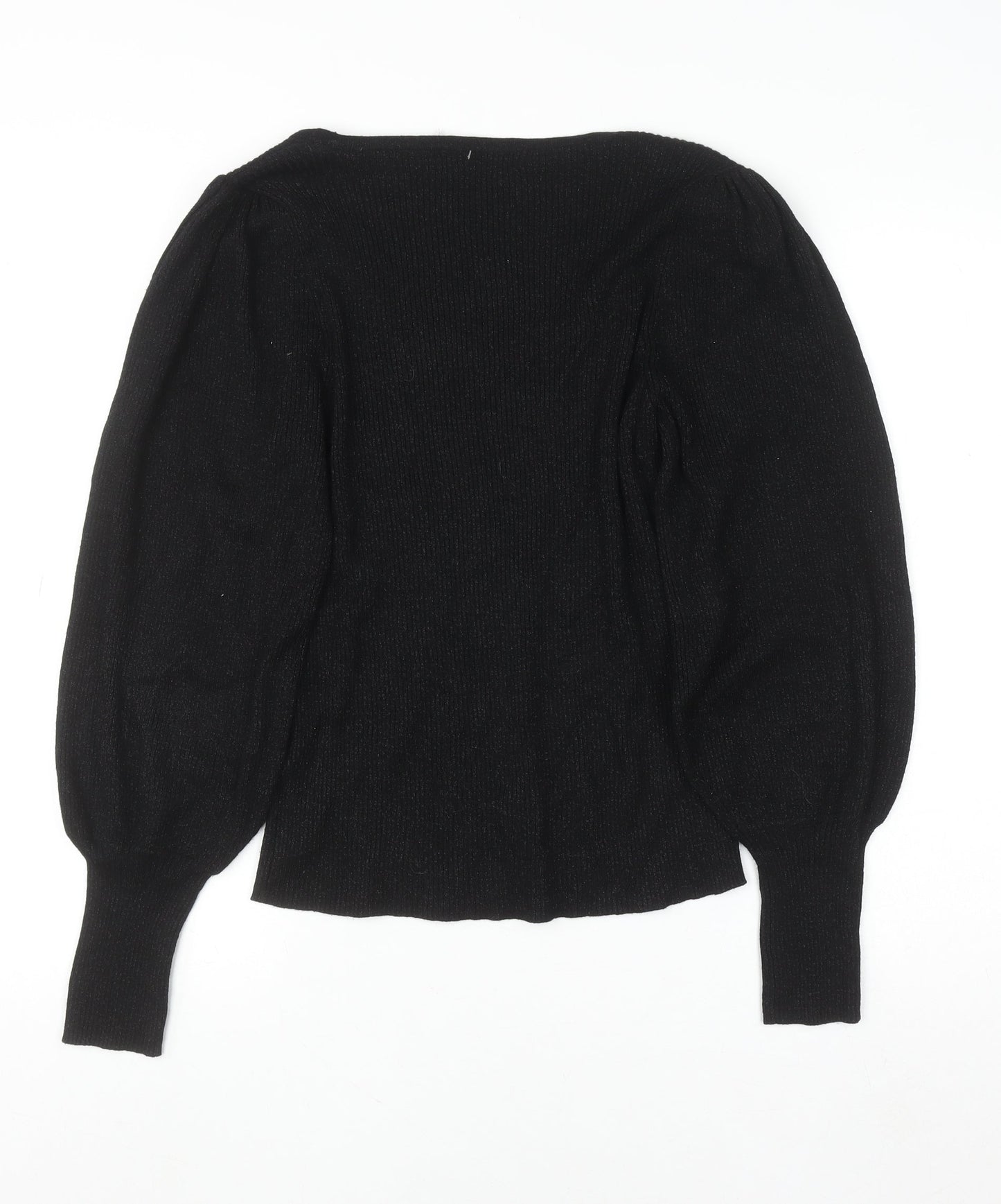 Womens UK Size 12 F&F Black Basic Blouse