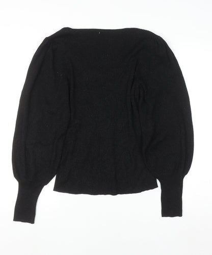 Womens UK Size 12 F&F Black Basic Blouse