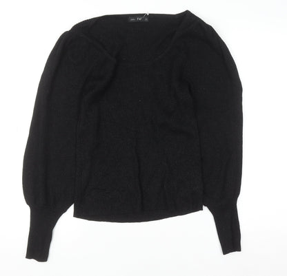 Womens UK Size 12 F&F Black Basic Blouse