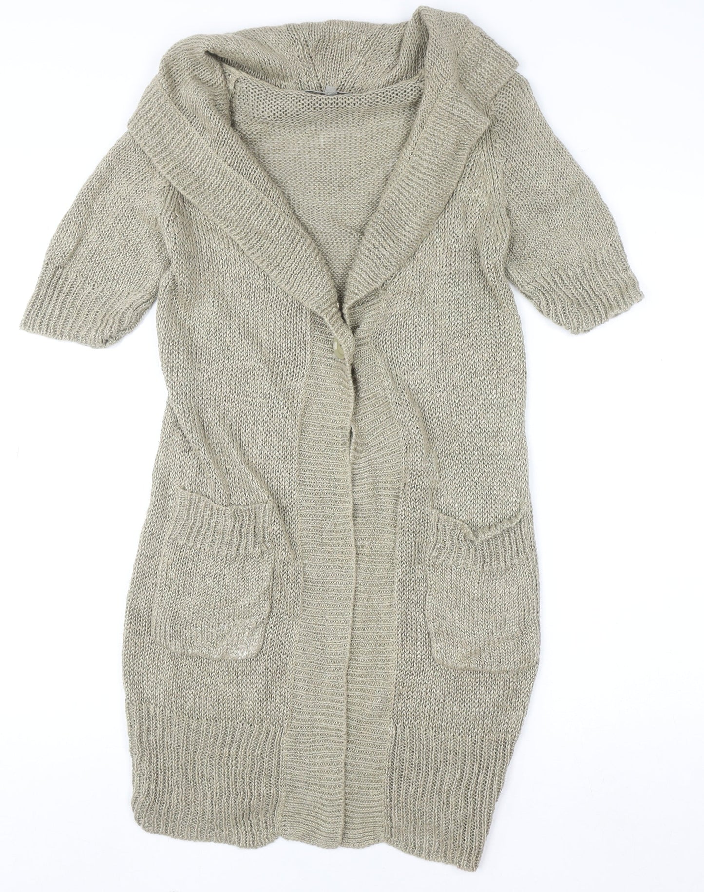 Womens UK Size XS Jigsaw Beige Cardigan Jumper