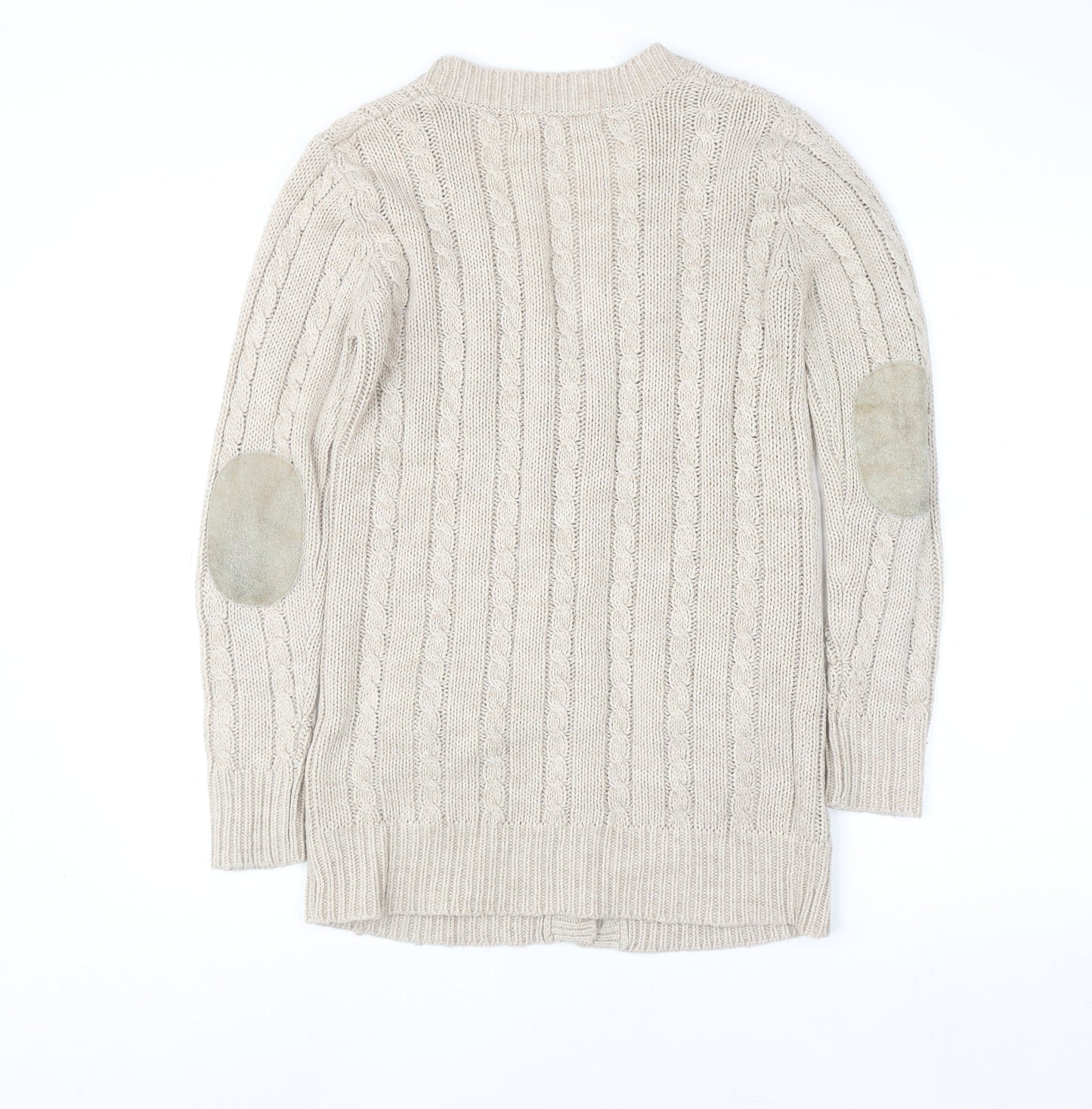 Womens UK Size S Zara Beige Cardigan Jumper