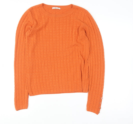 Womens UK Size 8 TU Orange Pullover Jumper