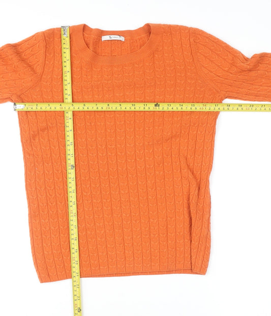 Womens UK Size 8 TU Orange Pullover Jumper