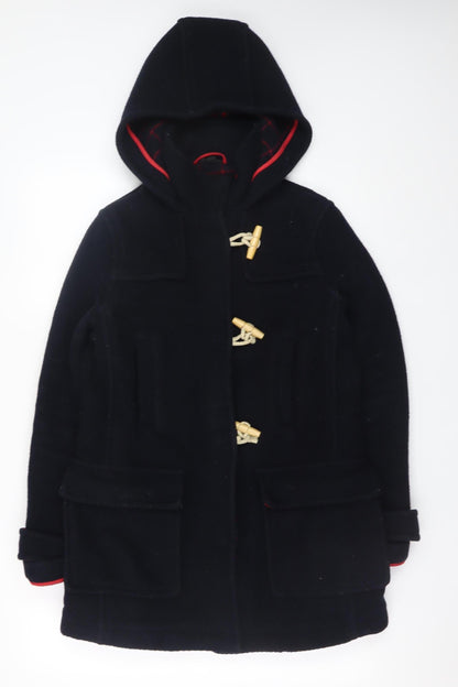 Womens UK Size 8 Topshop Black Duffle Coat