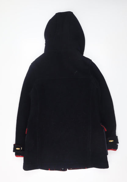 Womens UK Size 8 Topshop Black Duffle Coat
