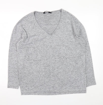 Womens UK Size 10 Dorothy Perkins Grey Basic T-Shirt