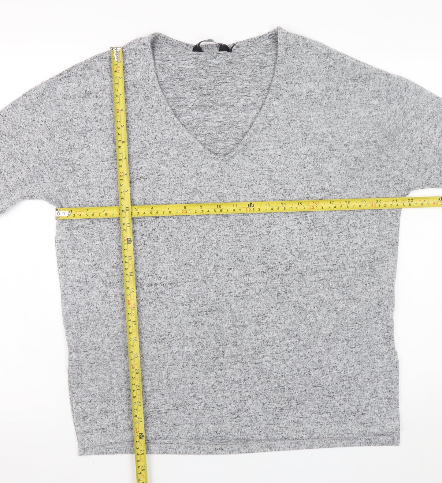 Womens UK Size 10 Dorothy Perkins Grey Basic T-Shirt