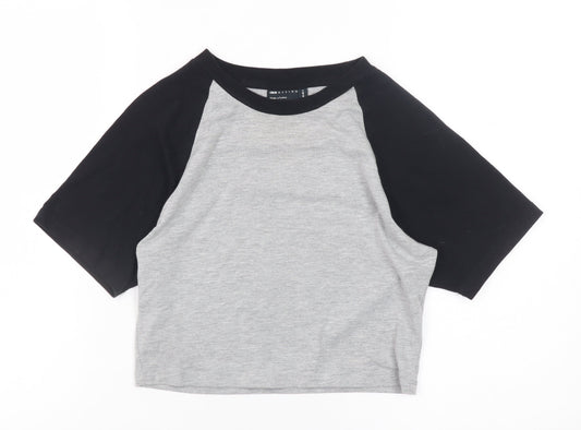 Womens UK Size 10 ASOS DESIGN Multicoloured Cropped T-Shirt