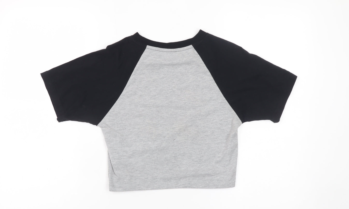 Womens UK Size 10 ASOS DESIGN Multicoloured Cropped T-Shirt