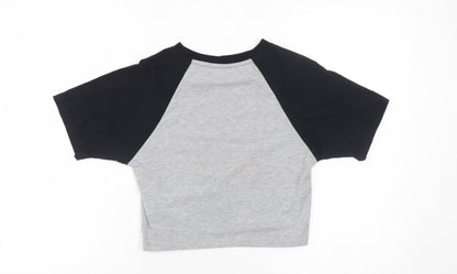 Womens UK Size 10 ASOS DESIGN Multicoloured Cropped T-Shirt