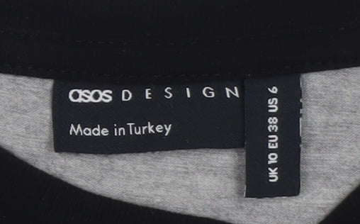 Womens UK Size 10 ASOS DESIGN Multicoloured Cropped T-Shirt