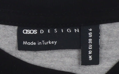 Womens UK Size 10 ASOS DESIGN Multicoloured Cropped T-Shirt