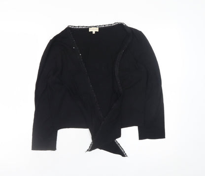 Womens UK Size 12 Phase Eight Black Wrap Blouse