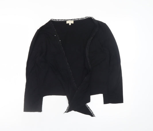 Womens UK Size 12 Phase Eight Black Wrap Blouse