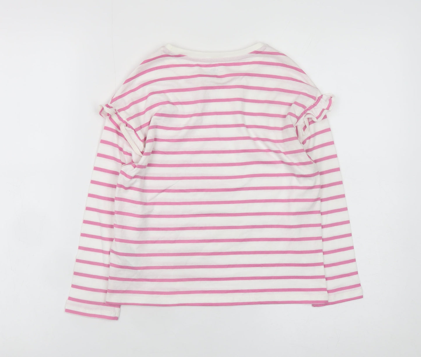 Girls UK Size 6-7 Years Marks and Spencer Pink Basic T-Shirt