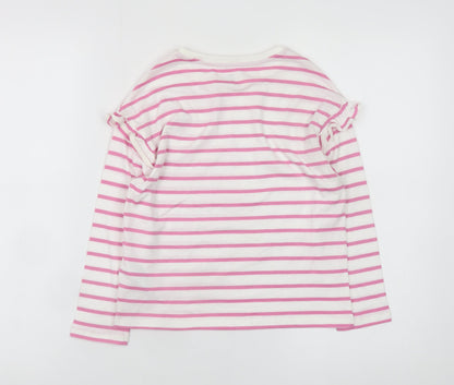Girls UK Size 6-7 Years Marks and Spencer Pink Basic T-Shirt