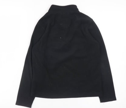Regatta Boys Black Fleece 1/4 Zip Outdoor Pullover Sweatshirt 9-10 Years