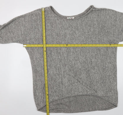 New Collection Women’s Grey Relaxed Knit T-Shirt Size 12