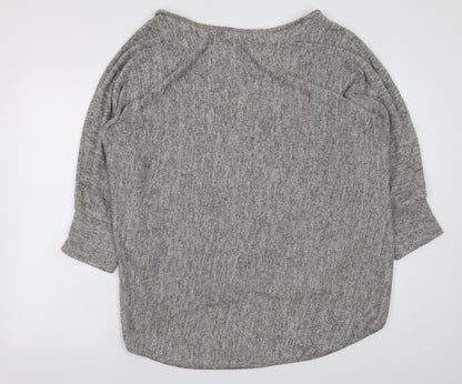 New Collection Women’s Grey Relaxed Knit T-Shirt Size 12
