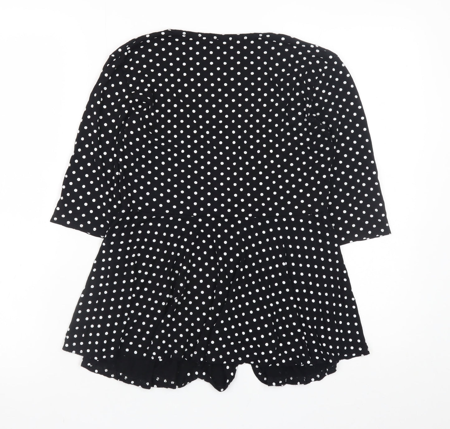 Womens UK Size 12 Boohoo Black Wrap Blouse
