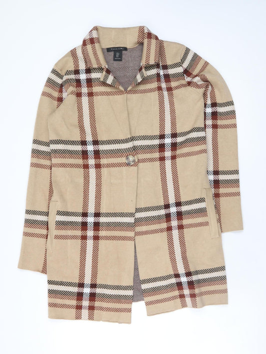 Womens UK Size S Tahari Beige Overcoat